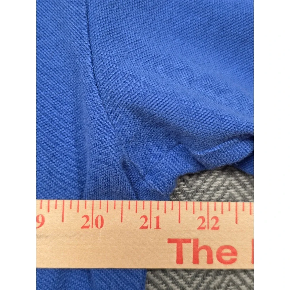 Polo Ralph Lauren Mens Large Blue Black Collar Short Sleeve Pony Logo Polo Shirt